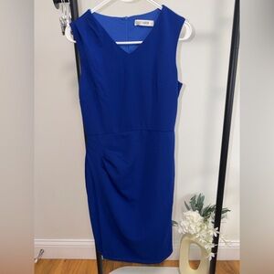 Grace Karin Royal Blue Sheath Dress | Size S | Sleeveless V-Neck Cocktail MIDI